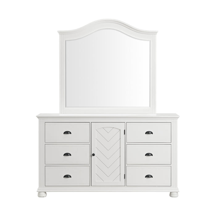 Kona Dresser and Mirror Set in White - Maxx Save 