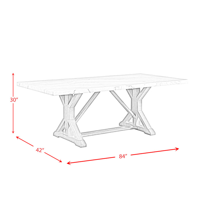 Lakeview 5PC Rectangular Dining Set in White-Table & Four Chairs