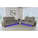 Lantana Power Motion Sofa with Power Headrest, Led, DDT, reading light and PWS in Rocky Grey/Brown - Maxx Save 