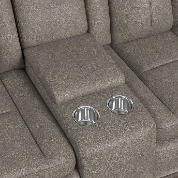 Lantana 2PC Living Room Set in Rocky Grey/Brown-Sofa & Loveseat - Maxx Save 