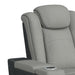 Lantana Power Motion Recliner with Power Headrest, Led, wireless charger and Cup holder in Rocky Cement/Charcoal - Maxx Save 