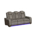 Lantana Power Motion Sofa with Power Headrest, Led, DDT, reading light and PWS in Rocky Grey/Brown - Maxx Save 