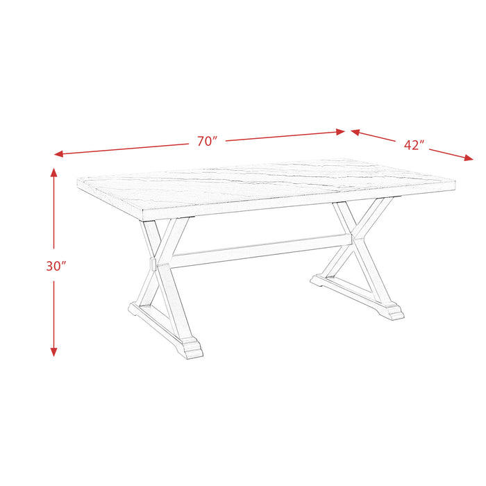 Lexi 5PC Dining Set-Table & Four Chairs