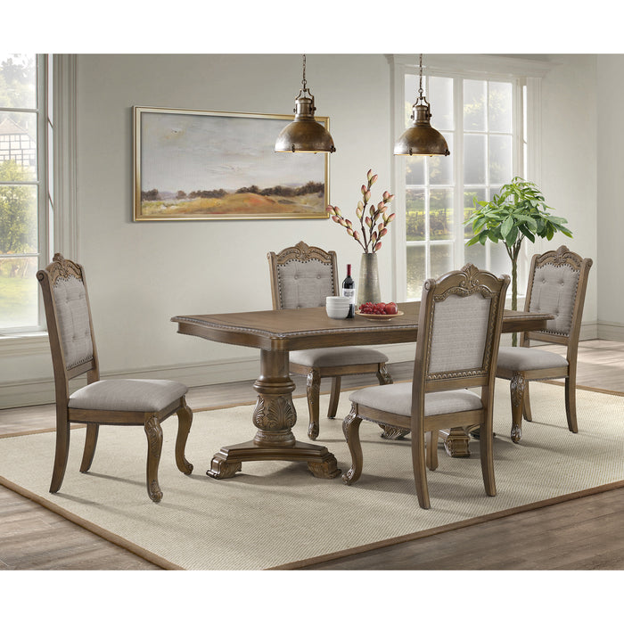 Madison Park Standard Height Dining Set in Walnut-Table and Four Chairs - Maxx Save 