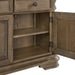 Madison Park Server and Hutch with LED in Walnut - Maxx Save 