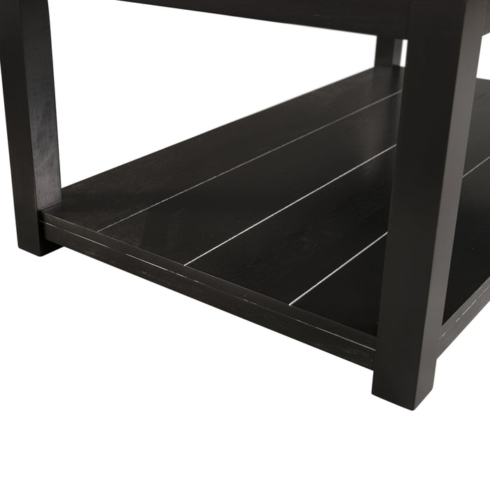 Marcello w/ White Top - Rectangular Coffee Table W/Casters