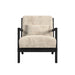Marina Chair with kidney pillow in Langley Cream and Brushed Espresso Finish - Maxx Save 