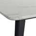 Marlene Dining Table with White Faux Marble Top in Black - Maxx Save 