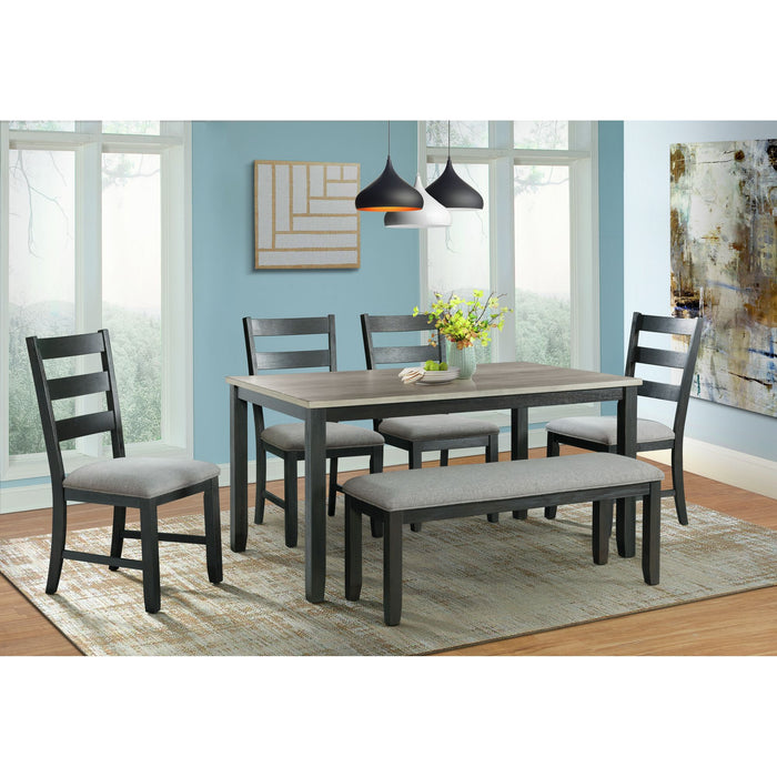 Martin 6 PC Dining Set (Black Base) - Maxx Save 