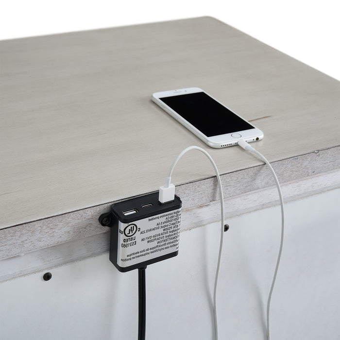 McCoy 2-Drawer Nightstand with USB - Maxx Save 