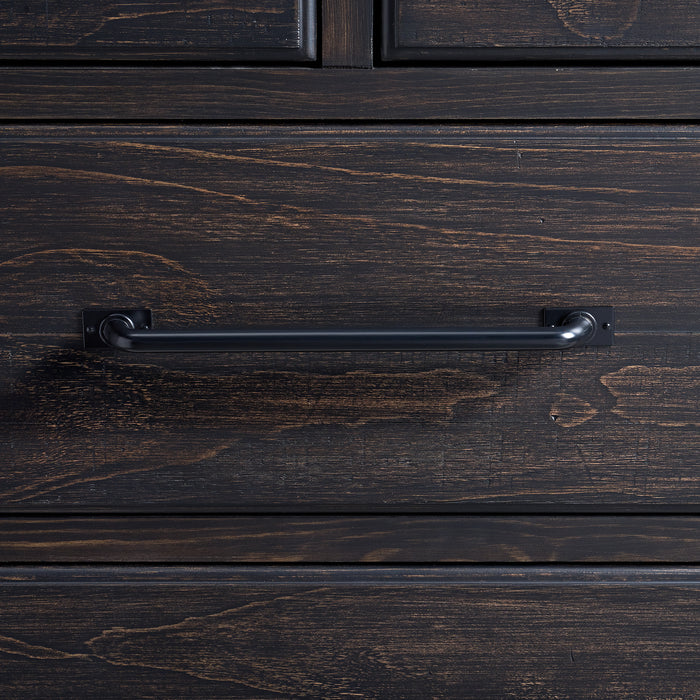 Montrose Dresser and Mirror Set in Espresso & Brown