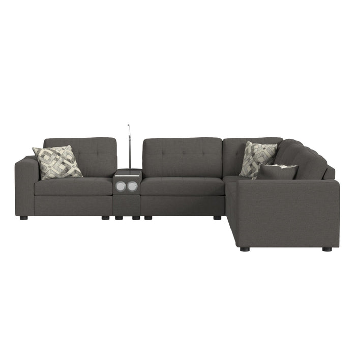 Options One RHF Chair in Palmer Plus Ash with 1 Pillow 20"ÔøΩ - Maxx Save 