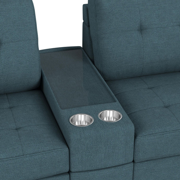 Options One 7PC Living Room Set in Palmer Plus Teal