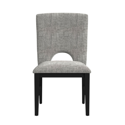 Oregon Dining Side Chair with Grey Fabric in Black (2 Per Carton) - Maxx Save 
