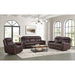 Panther 3PC Living Room Set in Neono Brown-Sofa, Loveseat & Recliner - Maxx Save 