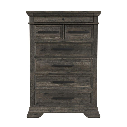Park Ridge 6-Drawer Chest in Charcoal - Maxx Save 