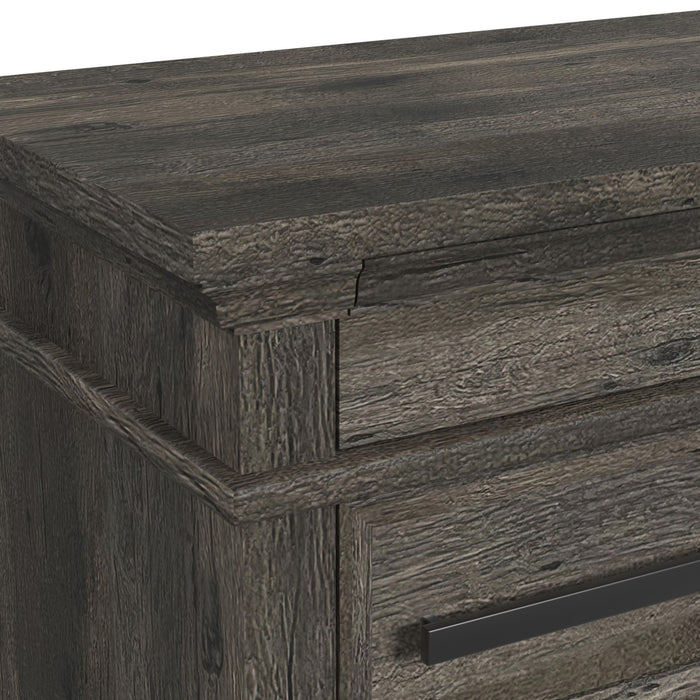 Park Ridge 3-Drawer Nightstand in Charcoal