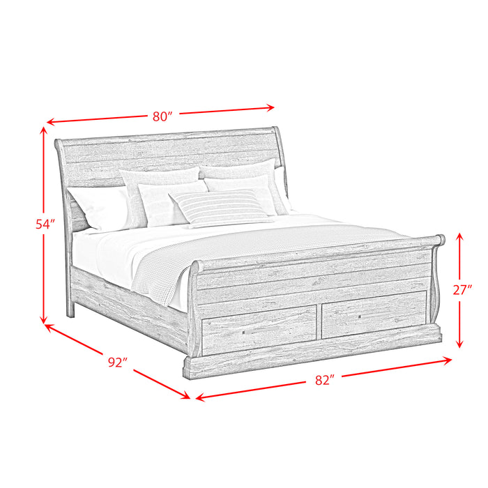 Park Ridge Sleigh Storage Bedroom Set - Maxx Save 