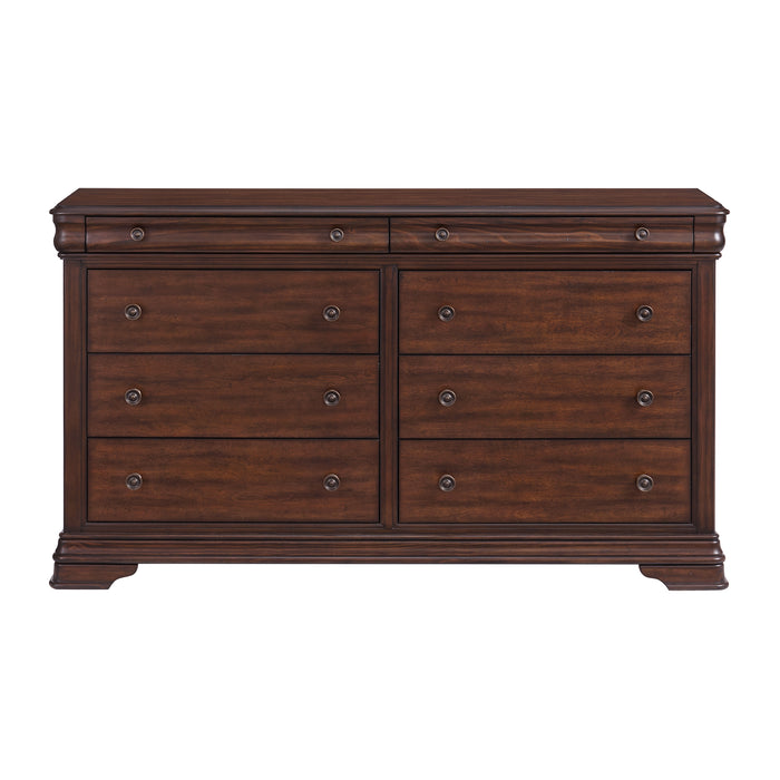 Phillipe 8-Drawer Dresser in Cherry - Maxx Save 