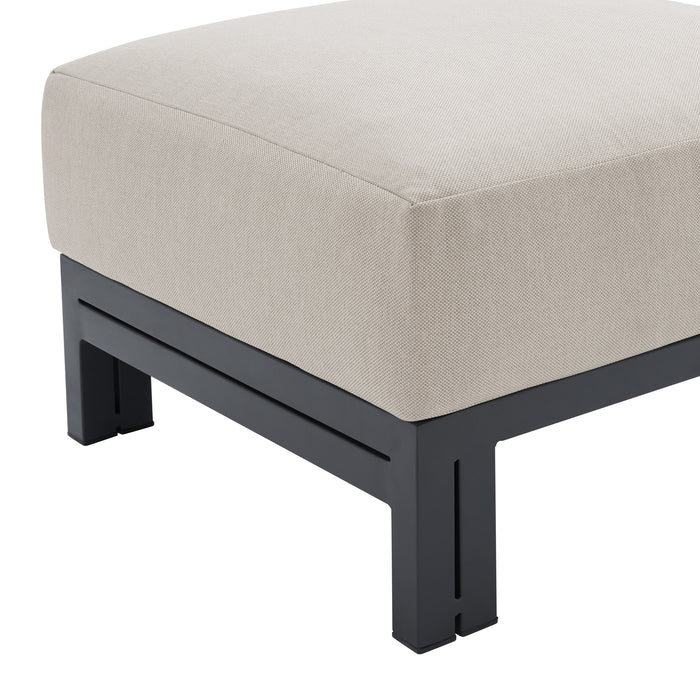 Playa Ottoman - Dark Grey and Olefin Beige - Maxx Save 