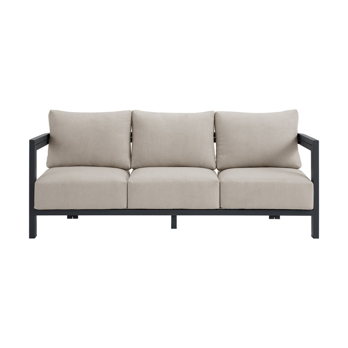 Playa Sofa - Dark Grey and Olefin Beige with 2 Pillows - Maxx Save 