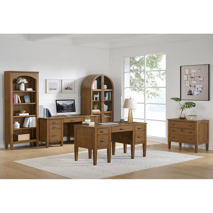 Portico Display Cabinet in Brown Oak - Maxx Save 