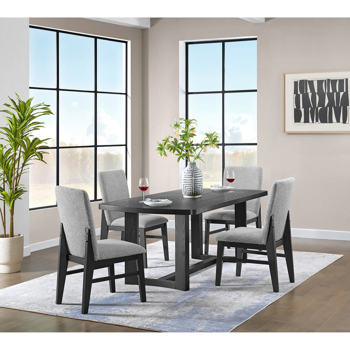 Portland Rectangular Dining Table in Black - Maxx Save 