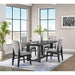 Portland Standard Height Dining Set in Black-Rectangular Table and Four Chairs - Maxx Save 