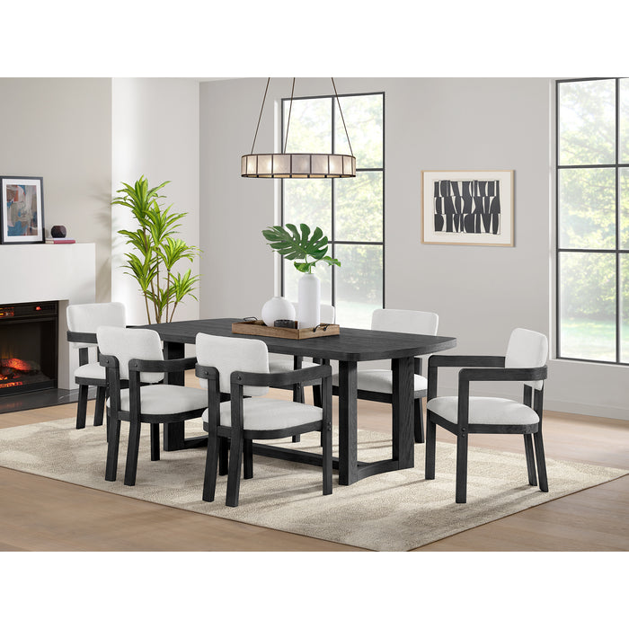 Portland Rectangular Dining Table in Black - Maxx Save 