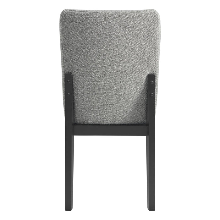 Portland Side Chair with Grey Fabric (PGY1113-4) in Black (2 Per Carton) - Maxx Save 