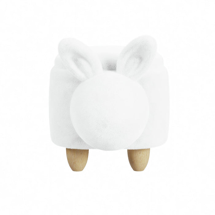 Rabbit Storage Stool in White - Maxx Save 