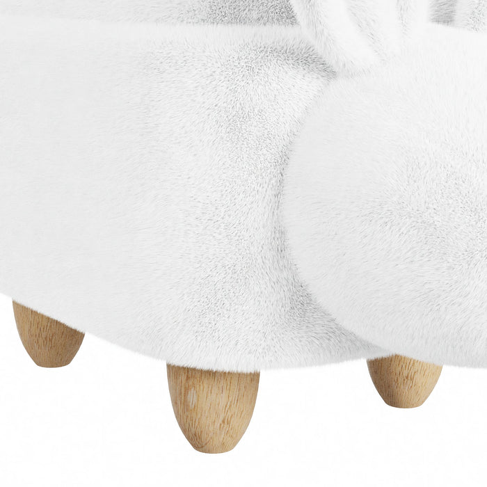 Rabbit Storage Stool in White - Maxx Save 