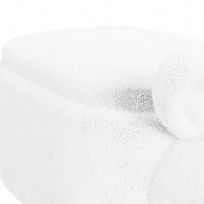 Rabbit Storage Stool in White - Maxx Save 