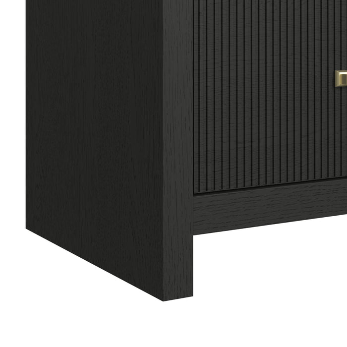 Ridgemont Storage Bedroom Set in Black with Grain - Maxx Save 
