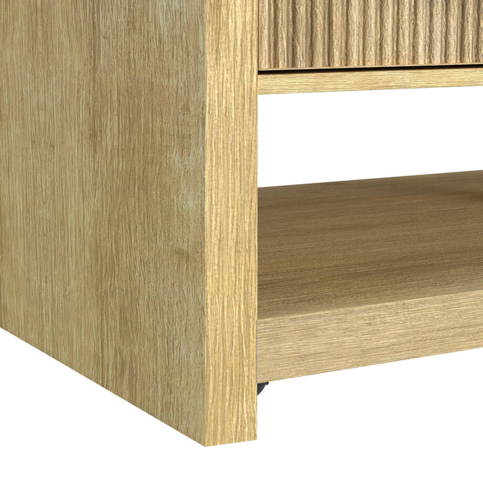 Ridgemont 2PC Occasional Table Set in Natural-Coffee Table & End Table