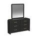 Ridgemont Storage Bedroom Set in Black with Grain - Maxx Save 