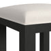 Ridgemont Dressing Stool with White Fabric in Black with Grain - Maxx Save 