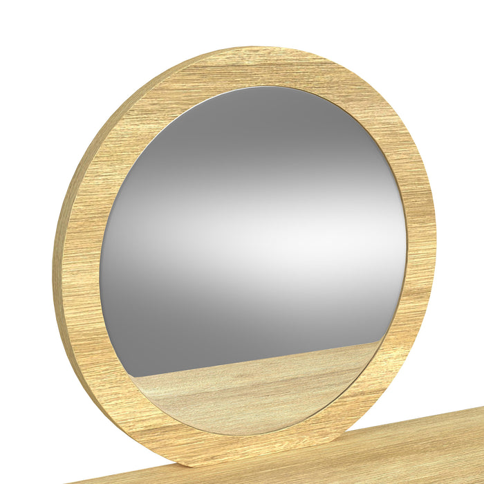 Ridgemont Dressing Table and Mirror in Natural - Maxx Save 