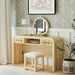 Ridgemont Dressing Table and Mirror in Natural - Maxx Save 