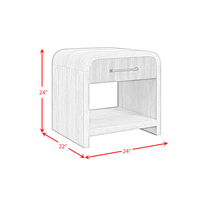 Ridgemont End Table with USB in Black with Grain - Maxx Save 