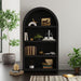Ridgemont Open Bookcase in Black with Grain - Maxx Save 