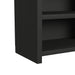 Ridgemont Open Bookcase in Black with Grain - Maxx Save 