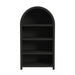 Ridgemont Open Bookcase in Black with Grain - Maxx Save 