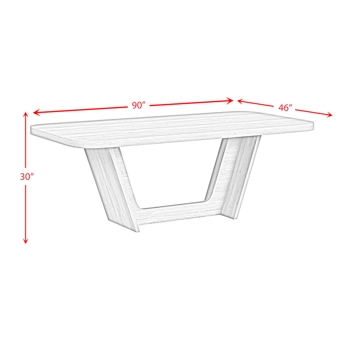 Ridgemont Rectangular Dining Table in Black with Grain - Maxx Save 