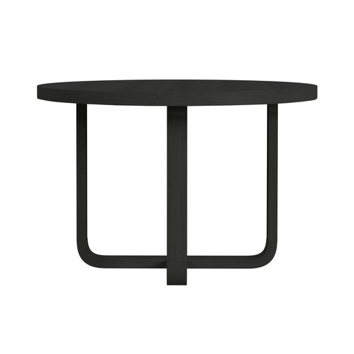 Ridgemont Round Dining Table in Black with Grain - Maxx Save 