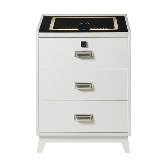 Rio Nightstand with Electronic Features - Maxx Save 