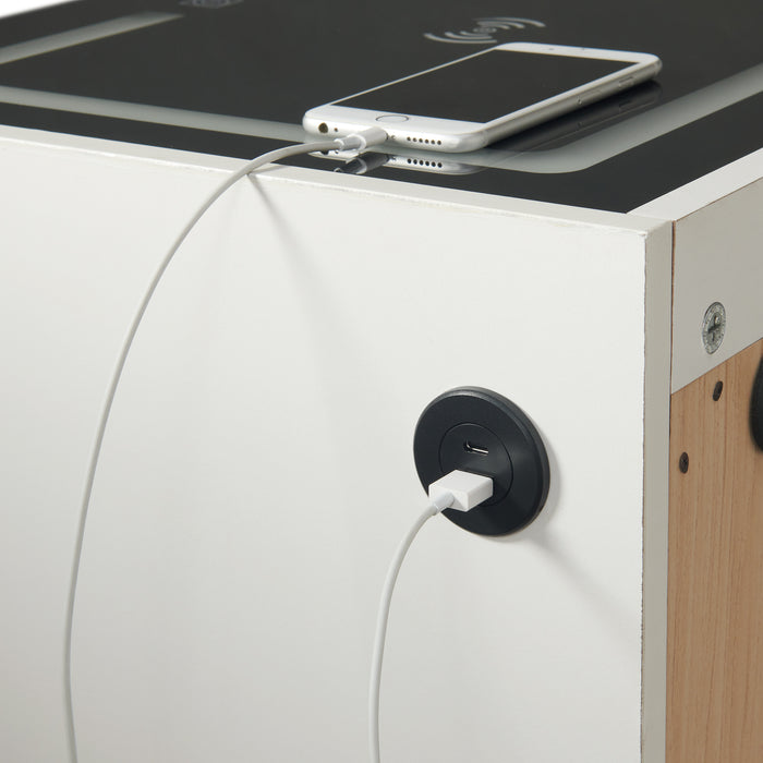 Rio Nightstand with Electronic Features - Maxx Save 