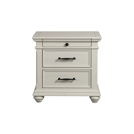 Slater Nightstand w/USB in Antique White - Maxx Save 