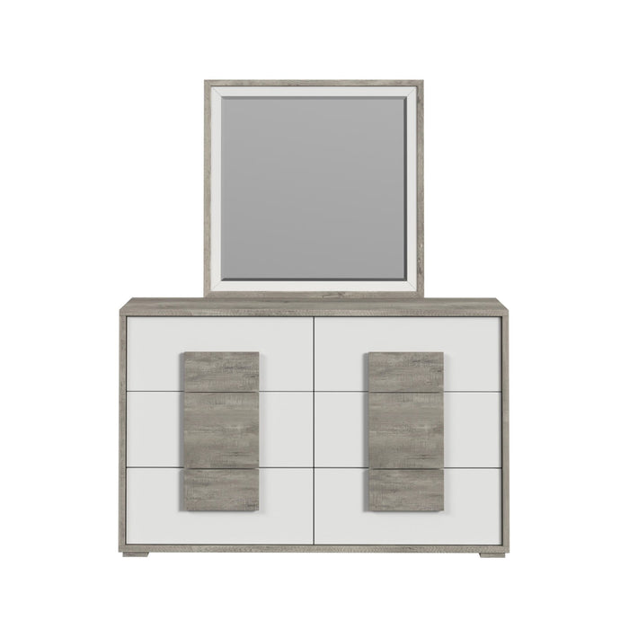 San Matteo Dresser and Mirror Set in Dual Tone - Maxx Save 