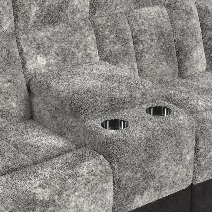 Santorini 6PC Motion Sectional Set in Dillon/Shire Grey